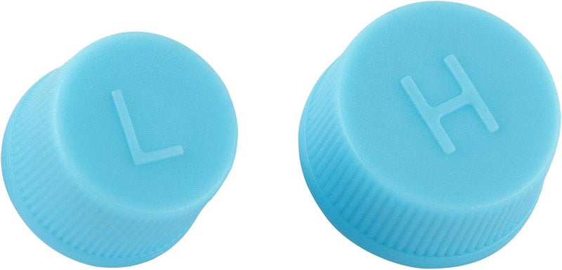 Stacool غطاء صمامات مكيف الهواء للسيارة 2PCS، أغطية منفذ الضغط المنخفض للسيارة باللون الأزرق وأغطية الضغط العالي لنظام مكيف الهواء R134a، ملحقات مكيف الهواء للسيارات والشاحنات وسيارات الدفع الرباعي (2PCS) - Image 1